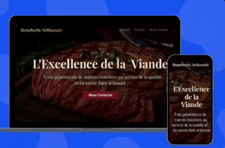 Création site internet boucherie agence web pas chère LUNARIS
